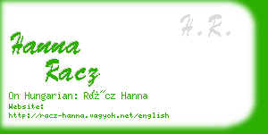 hanna racz business card